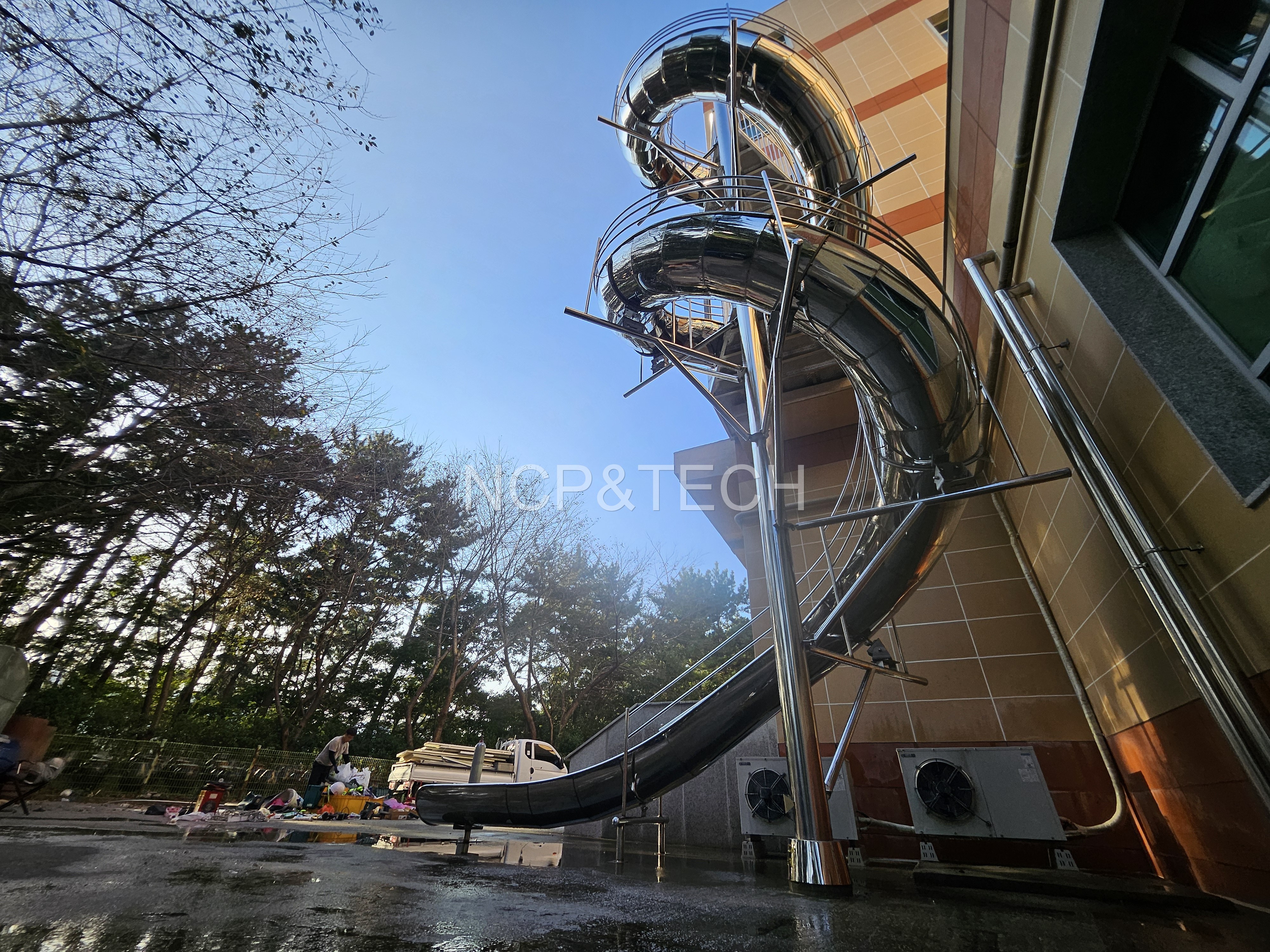 요양병원3층 피난미끄럼틀설치