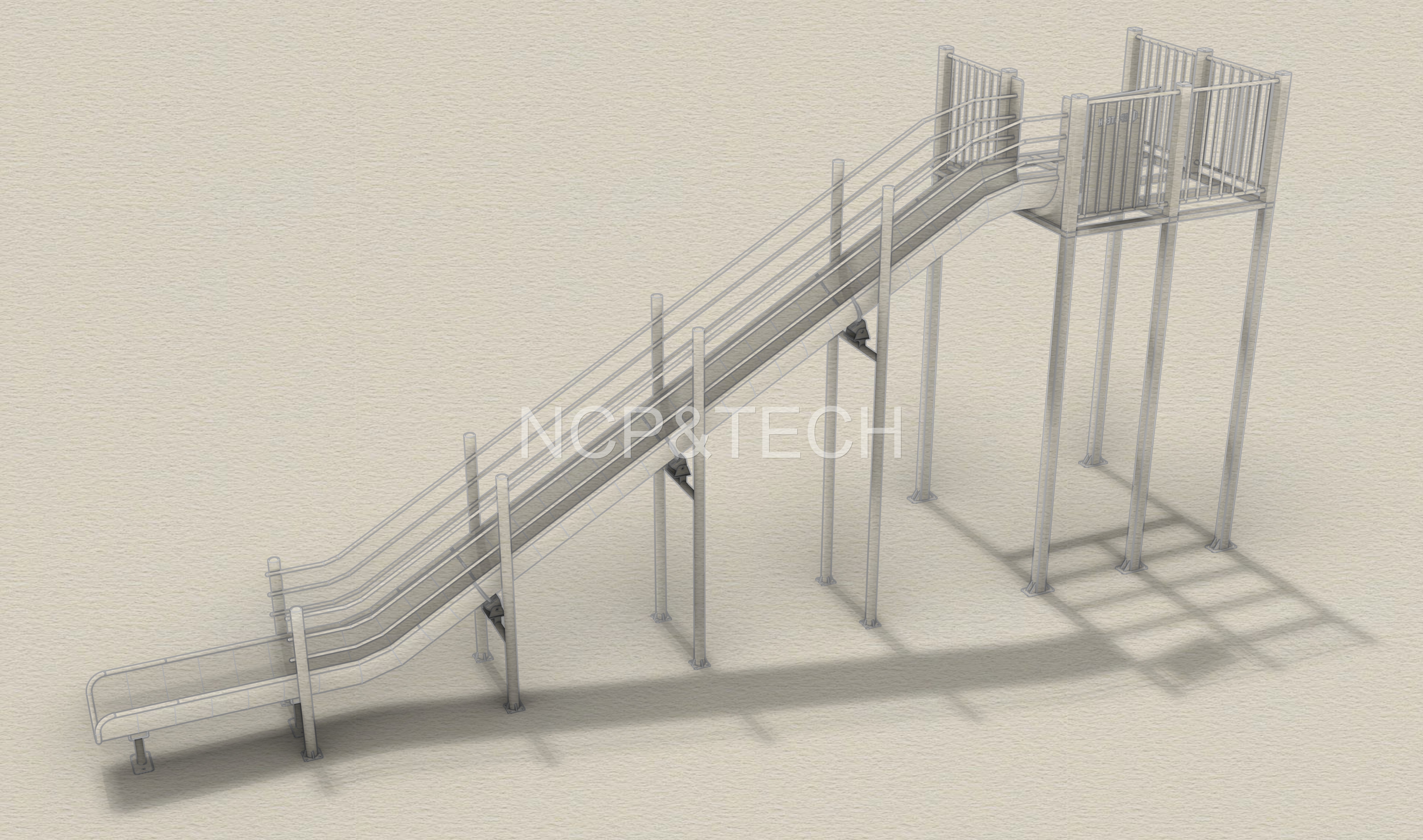 비상탈출 일자형 피난미끄럼대